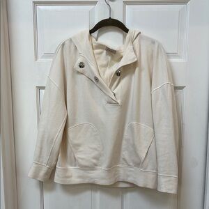 Maison Ullens Cream Hoodie 3/4 sleeve